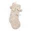 2020 amazon hot sale Hand made holiday gift knitted chunky knit blanket bag,knit blanket cover with tassel