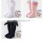 Spanish style bow mid-calf length sock plain color Soft sock for baby girl