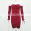 Lady off shoulder dress flat shoulder long sleeve sexy dress