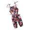 Girl full flower design Jumpsuit Baby Sleeveless Summer Romper 2Colors 5Size for 2-7T