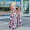 3styles new Mother daughter dresses Sleeveless Floral Long Dress Mother and daughter clothes Mom and daughter dress