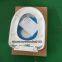 d shape plastic soft close toilet seat