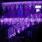 4m Multicolor LED Curtain Icicle String Lights Droop 0.4-0.6m For Outdoor Holiday Decoration