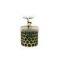 K&B wholesale modern green glass restaurant table candle holder candlestick with lid