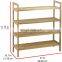 3-Tier Bamboo Shoe Rack Stackable Shoe Storage Organizer