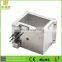 Cast block aluminum heaters for twin barrel exruder machines