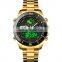 Hot Selling Skmei  1839 Luxury Gold Dual Time Digital Watch 30 Meters Waterproof Wholesale Price