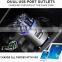 Smoke Smell Pet and Food Odors removal car air purifier 12V Plug in Ionic Car Deodorizer with Dual USB Charger