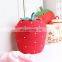 Hot Sale Strawberry cotton rope storage basket, Cute fruit basket for kitchen decoration Vietnam Supplier