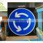 Factory outlet solar island circle warning sign LED solar traffic safety sign board