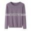 Women's Casual Loose Knit Cashmere Sweater 100% Winter Warm Comfortable Crew Neck with Chinese Style Solid Pattern Front Logo