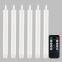Velas de cera LED de sástago marfil sin llama con movimiento tridimensional de la mecha parpadeantes, de alta calidad, 6 piezas, con control remoto