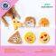 Custom emoji donot and pizza shaped plush pet dog toy manufacturer