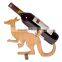 Carving Wooden Wine,single bottle wooden animals wine rack