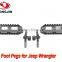 Car accessories feet peg for jeep wrangler black color metal material fits 07-15 JK