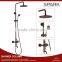 Antique bronze wall mounted brass shower set faucets