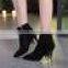 High Quality Custom Made Hand Made Women Footwear Army Green Tassel Ankle Boot for Woman