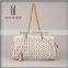 White fashion style leather designer shoulder bag for young women