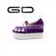 GD Genuine Leather Flat Platform Girls Perfect Match Shoes High Quality Ladies Shoes