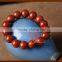 Gemstone bracelet red jasper round beads bracelet jewelry