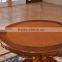 Antique European style rubber wood dining table set with 6 chair