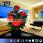 LED Color change big power fiber optic flowers -Red Penoy with color change funtion for home decorative with ROHS and CE