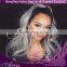 natural looking Lace Front Long High Quality Synthetic grey full cap wigs,ombre color wigs