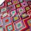 Red Orange Turquoise Yellow Kilim Rug - Colorful Vintage Handmade Rug