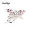 Fashion Jewelry Rhinestone Dragonfly Brooch Women Girls Dresses Hijab Scarf Party Promotion Gift Apparel Promotion Accessories
