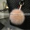 fox fur pom pom keychains handmade 15cm fox fur ball keychains bag charm pluffy bug capital letter with logo