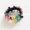 New Arrival Hot Sale Fashion Colorful Five Flowers Elastic Hair Bands Rubber Bands Headwear Hair Accessories for Girls Women