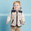 DB2340 dave bella 2015 autumn infant clothes toddlers waistcoats plaid baby vest with hat