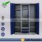 2 doors stainless steel gym/office/factory/bathroom clothes locker ,metal storage locker furniture with exhaust hole and mirror/