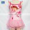 (R4785) pink 2-8Y high quality cildren swimming clothes with tutu dress cute girls summer swimwear