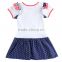 (h5886D)White 2-6Y wholesale baby girl dress summer flower dress for girls new design fresh stock