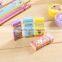 Cute 5pcs stationery sets for promional gifts pencil eraser sharpener, ruler for student