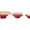round bamboo fruit bowl with stand