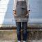 New barista Canvas Apron with 3 pockets and Neck Leather Handmade