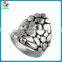 Custom pure gold plated jewelry steel ring titanium stainless steel polished man signet ring