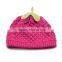 Female wholesale high end fancy flower baby crochet beanie hat