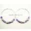 Hot sales beaded DIY acrylic round design hoop earring for gift new fashion jewelry