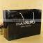 factory outlet OEM black gift paper bag with silk ribbon