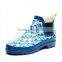 hotsale lady fashion rubber rain boot ankle boot