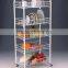 Kitchen Laundry 4 Tiers Chrome Metal Rolling Cart