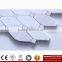 IMARK Interior Design Mixed Long Hexagon Volakas Marble Stone Mosaic Tile and Crystal Diamond Glass Mosaic Backsplash Tile