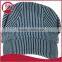 Blue White Dark Striped Train Conductor's Cap and hat with adjustable strap