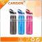 Flip lid straw plastic carbon filter water bottle