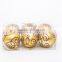Beautiful Gold painted patterns christmas plastic ball