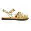 2016 Beautiful Girls Golden Twinkling Fish Mouth Flat Sandals