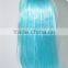 Japanese Cartoon Silk Straight Blue Hair Cosplay Silk Wave Wig N369